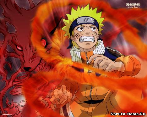 Аниме обои Naruto и девтихвостый